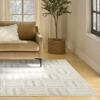 Nourison Home Nordic  Ivory Blue  Contemporary
