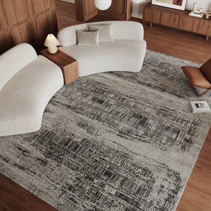 Nourison Home Harmony  Ivory Charcoal  Contemporary