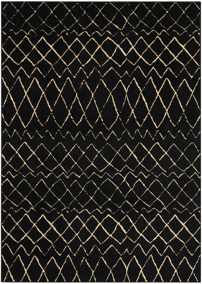 Nourison Home Grafix GRF04 Black Contemporary Power-loomed Rug