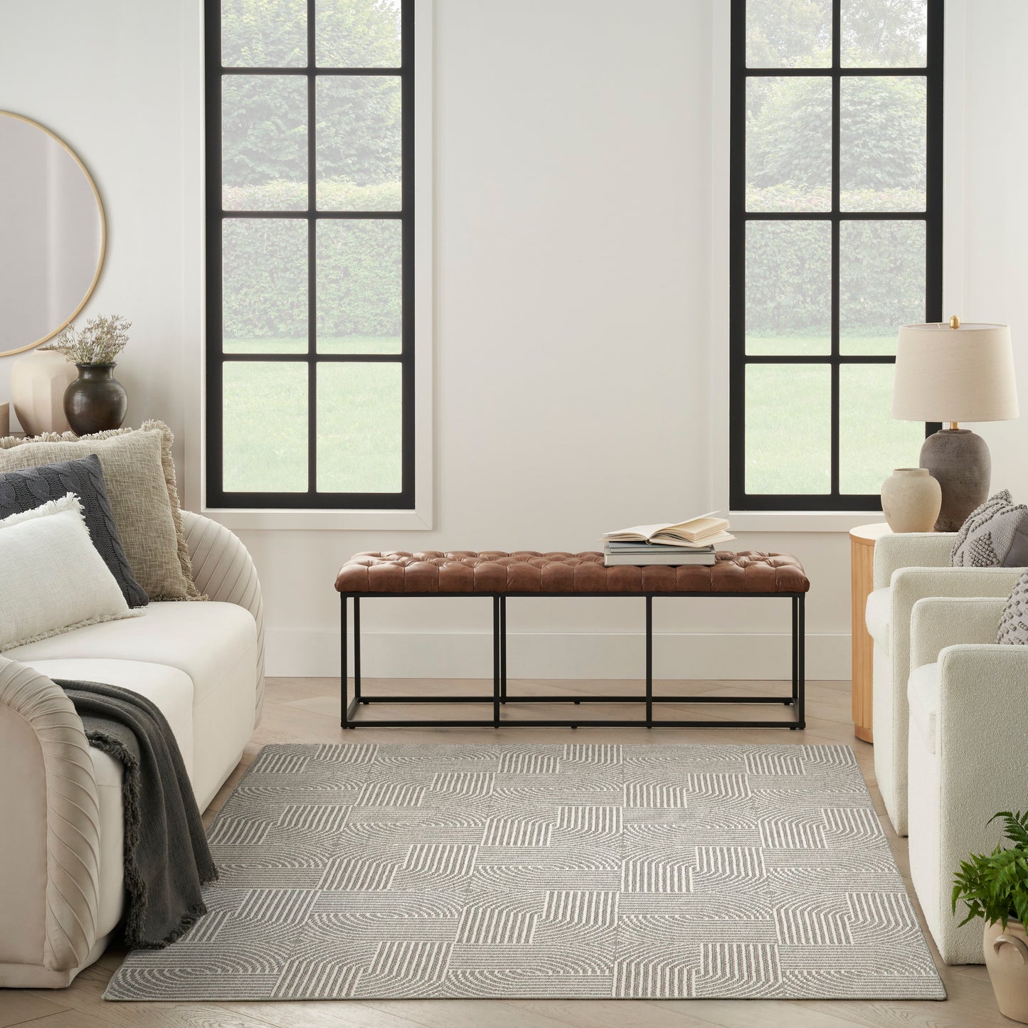 Nourison Home Natural Texture  Grey Ivory  Contemporary