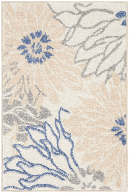 Nourison Home Passion PSN17 Ivory Grey Blue Contemporary Power-loomed Rugs
