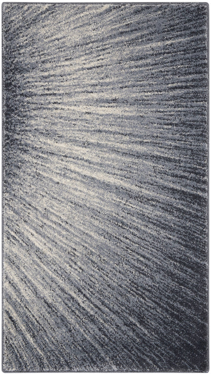 Nourison Home Moroccan Celebration KI389 Blue Grey Contemporary Power-loomed Rug