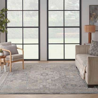 Nourison Home Lynx  Ivory Charcoal  Transitional