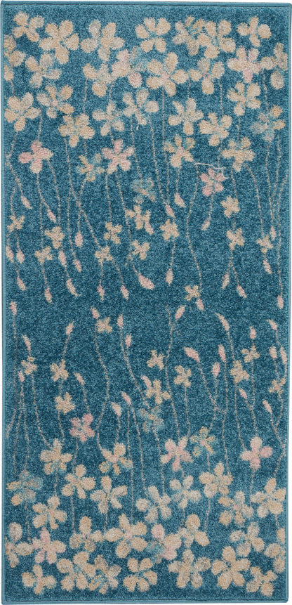Nourison Home Tranquil TRA04 Turquoise Contemporary Power-loomed Rug