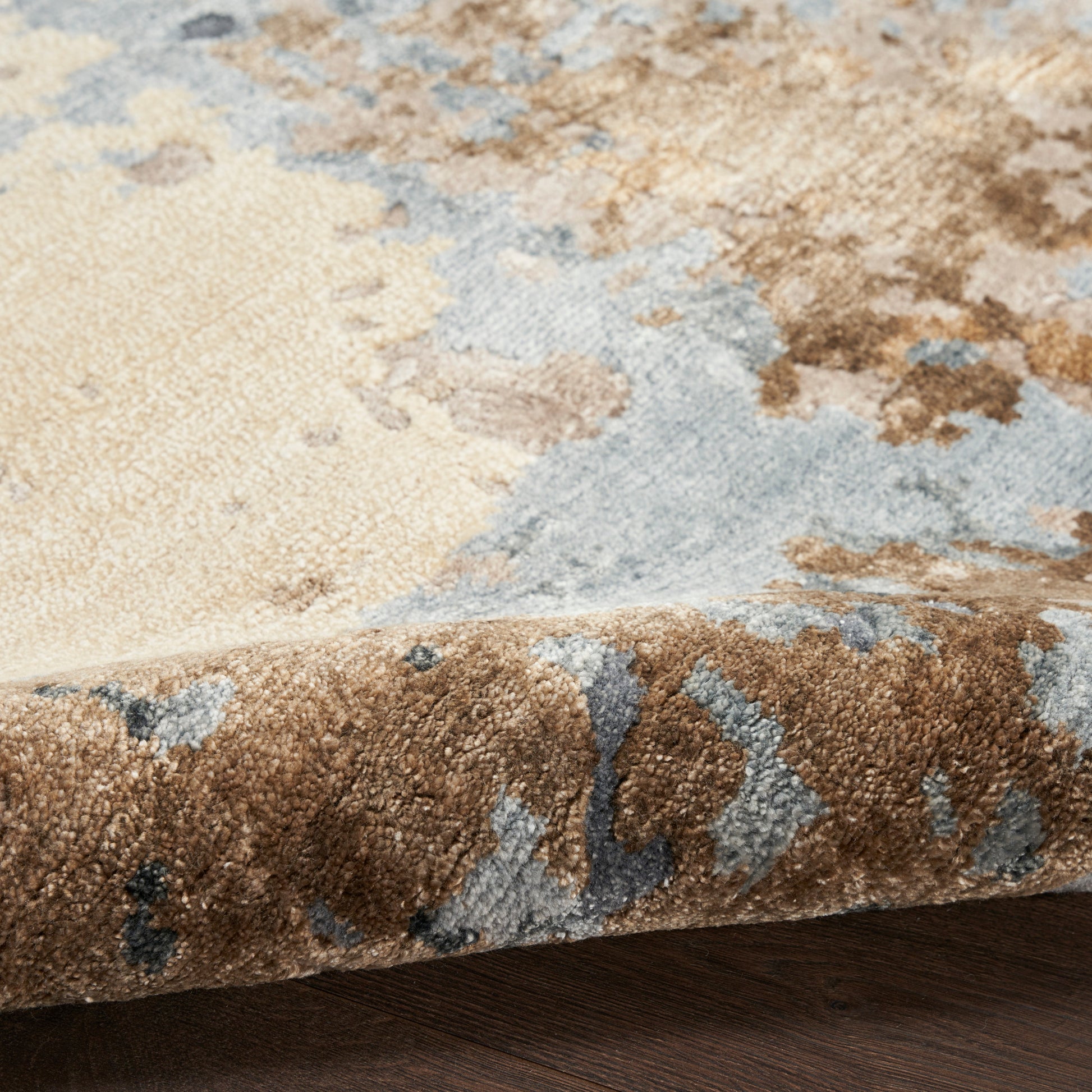 Nourison Home Silk Shadows  Beige Blue  Contemporary