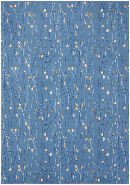 Nourison Home Grafix GRF15 Light Blue Contemporary Power-loomed Rug