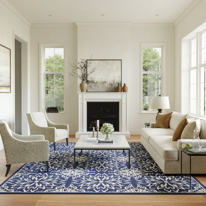 Nourison Home Jubilant  Navy Ivory  Transitional