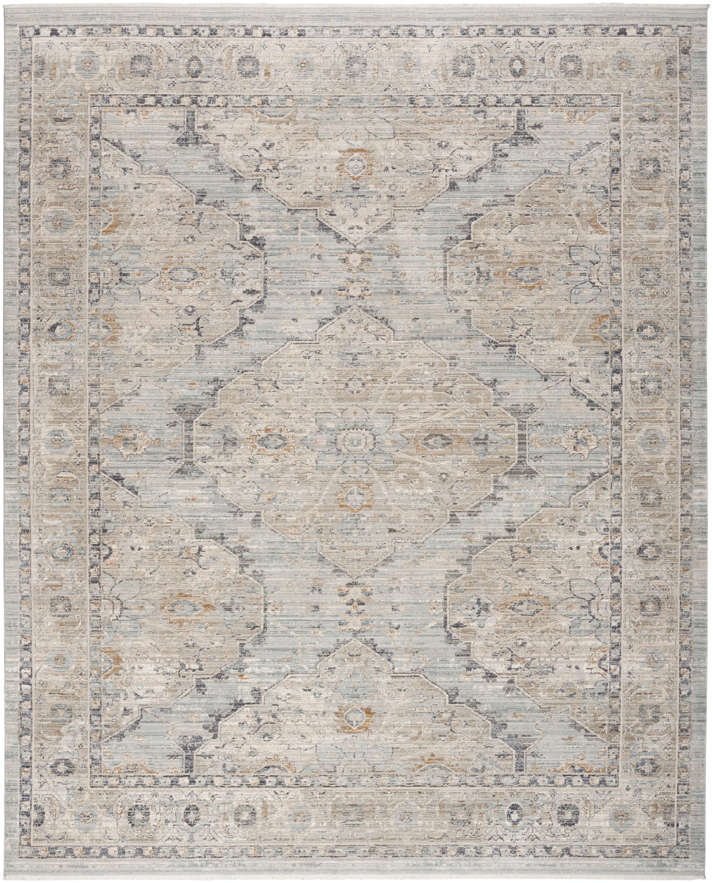 Nourison Home Lynx LNX07 Light Blue Transitional Power-loomed Rug