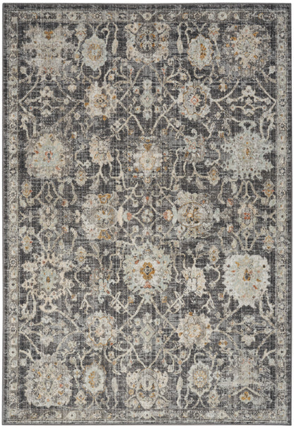 Nourison Home Oushak Home OUS01 Charcoal Traditional Loom-woven Rug