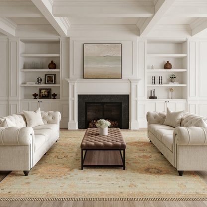 Nourison Home Heritage Vine  Light Blue  Traditional