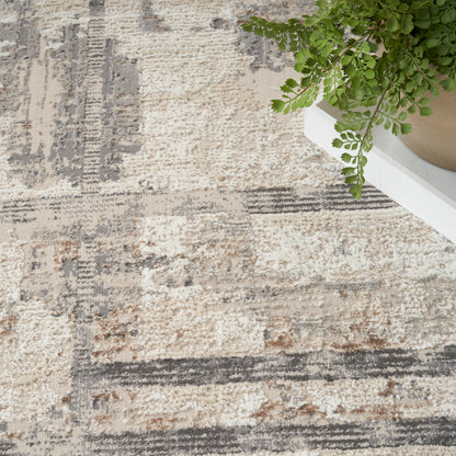 Nourison Home Sustainable Trends  Ivory Multicolor  Contemporary