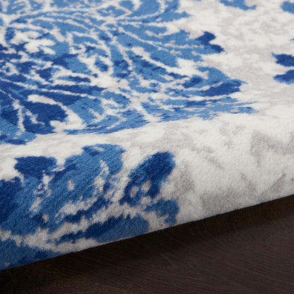 Nourison Home Whimsicle  Ivory Navy  Contemporary