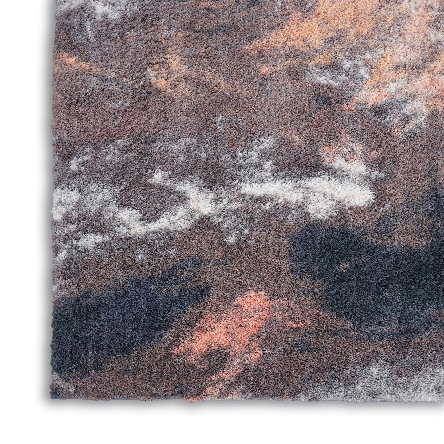 Nourison Home Corsica Shag  Blue Multicolor  Contemporary