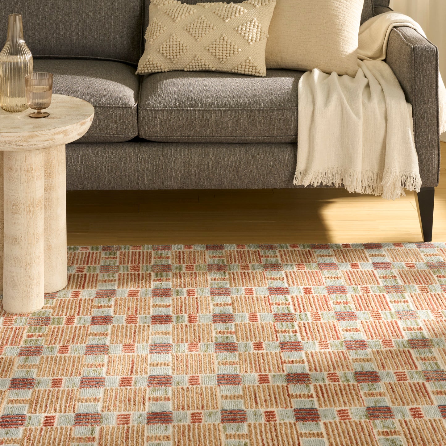 Nourison Home Nordic  Rust Multicolor  Contemporary