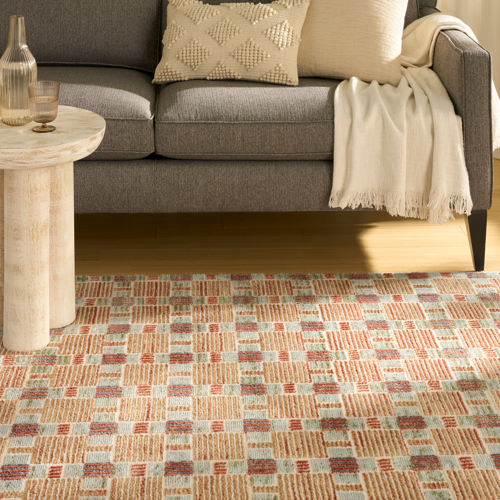Nourison Home Nordic  Rust Multicolor  Contemporary