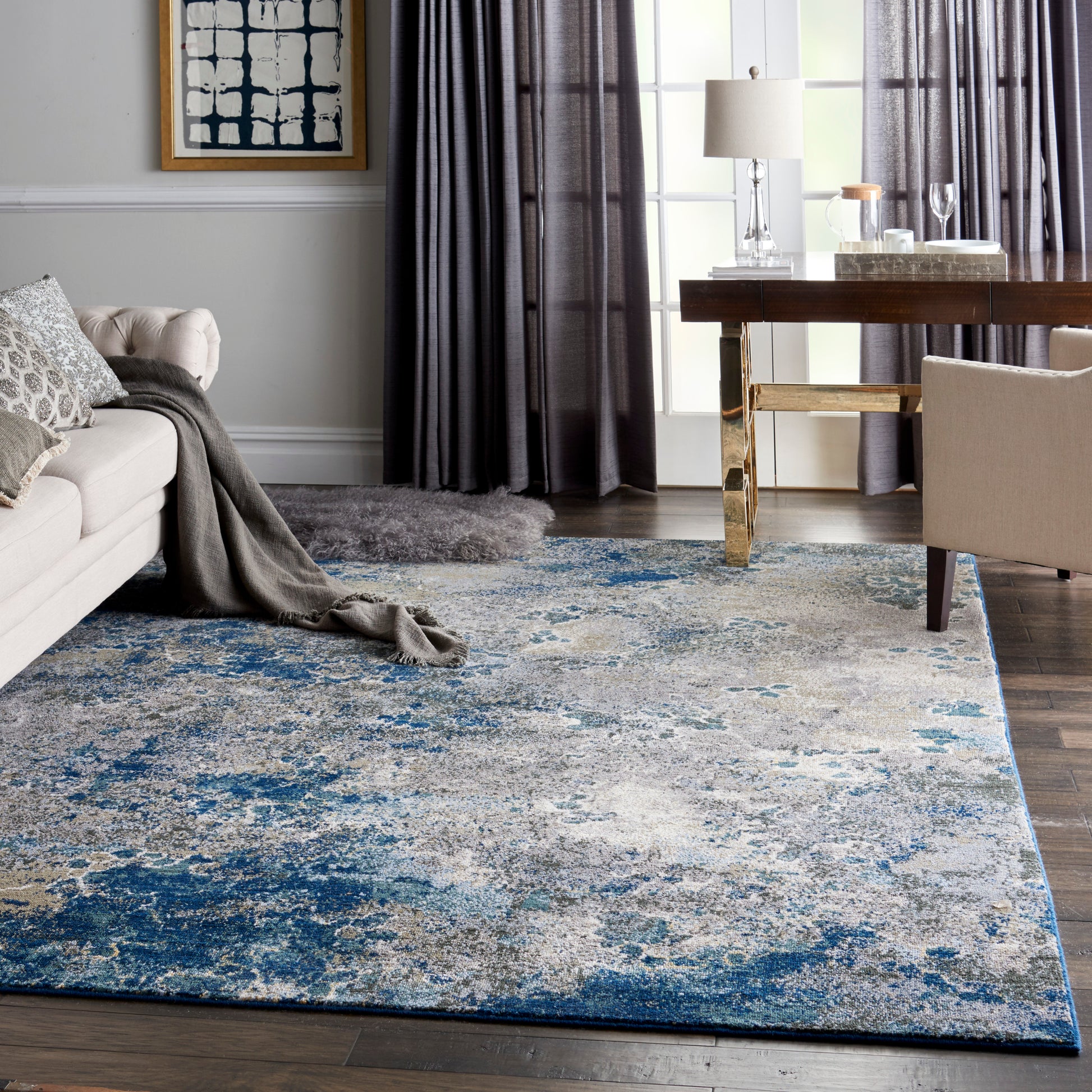 Nourison Home Artworks  Blue Grey  Contemporary