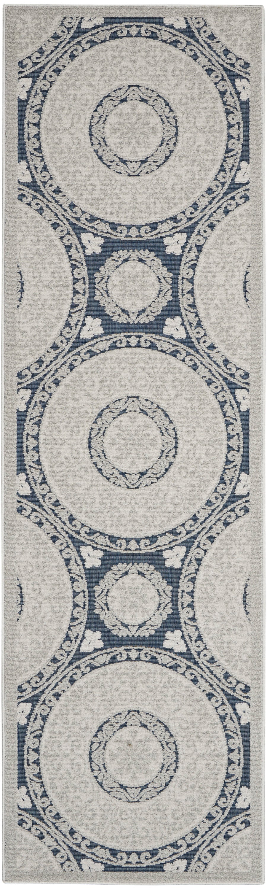 Nourison Home Key Largo KLG03 Blue Contemporary Power-loomed Rugs