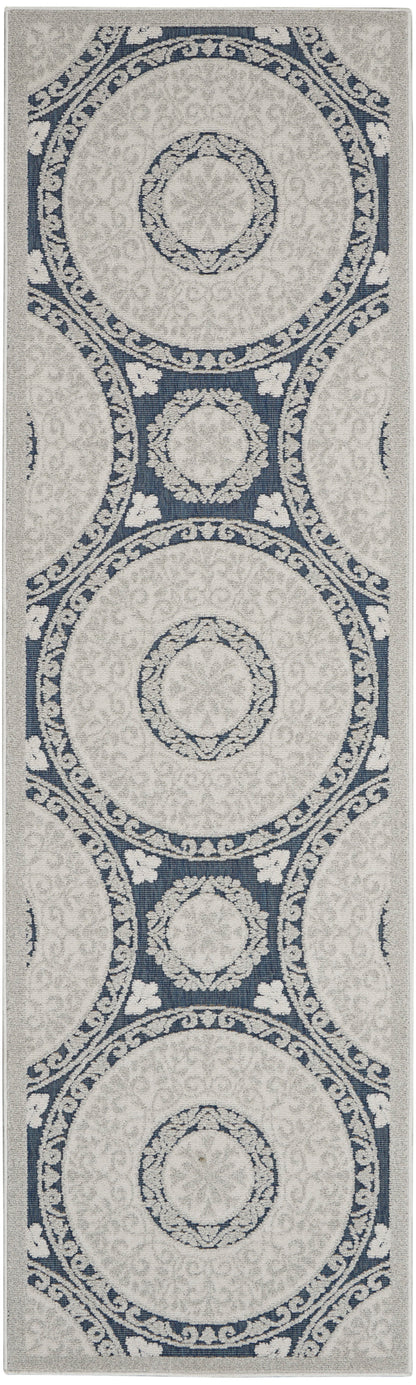 Nourison Home Key Largo KLG03 Blue Contemporary Power-loomed Rugs
