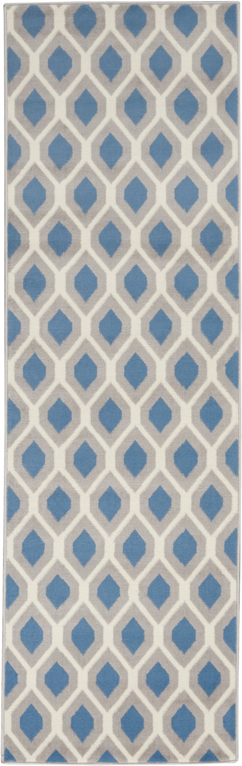 Nourison Home Grafix GRF22 Blue Contemporary Power-loomed Rug