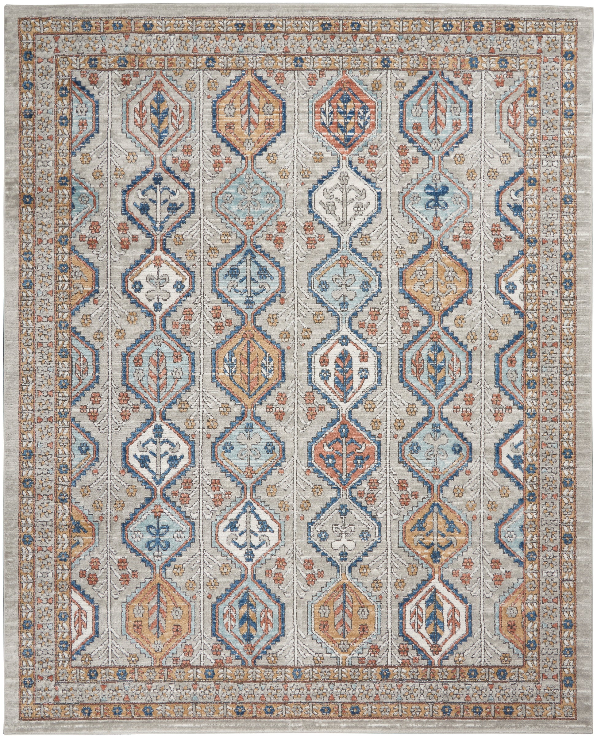 Nourison Home Quarry  Grey Multicolor  Contemporary