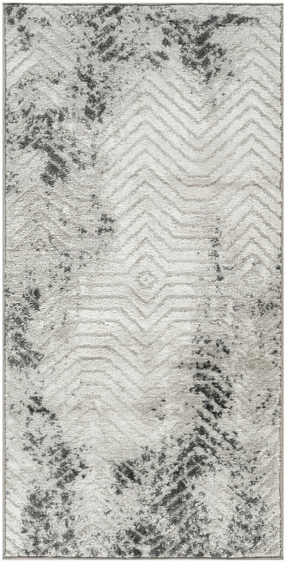 Nourison Home Dekor DEK04 Grey Charcoal Contemporary Machine Woven Rug
