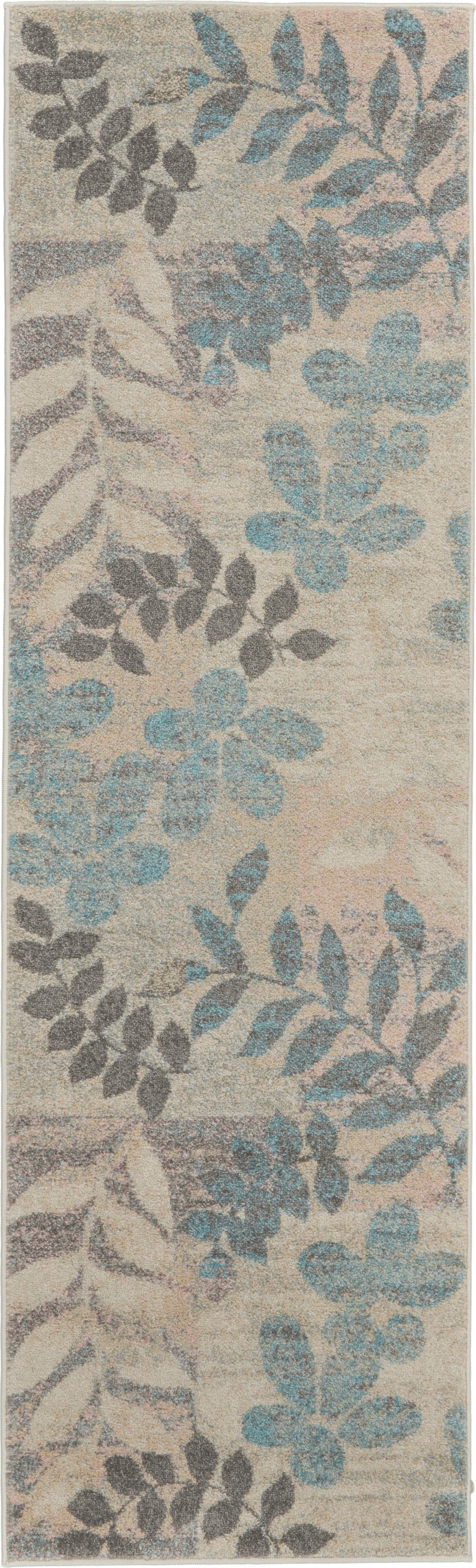 Nourison Home Tranquil TRA01 Ivory Light Blue Contemporary Power-loomed Rug