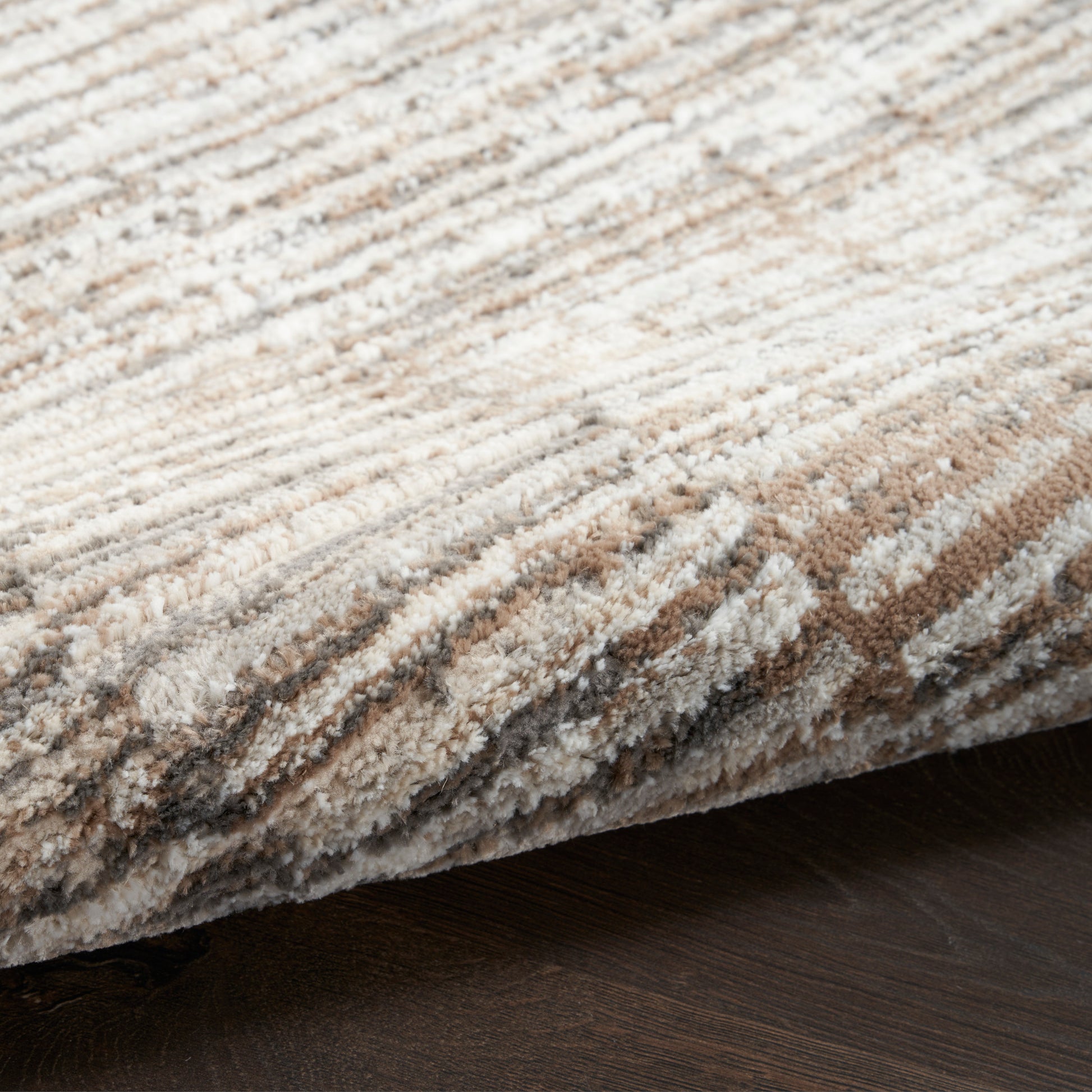 Nourison Home Sustainable Trends  Ivory Mocha  Contemporary