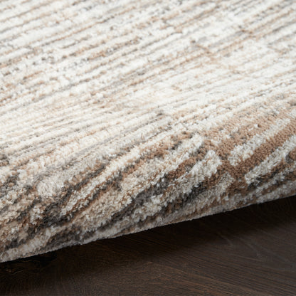 Nourison Home Sustainable Trends  Ivory Mocha  Contemporary