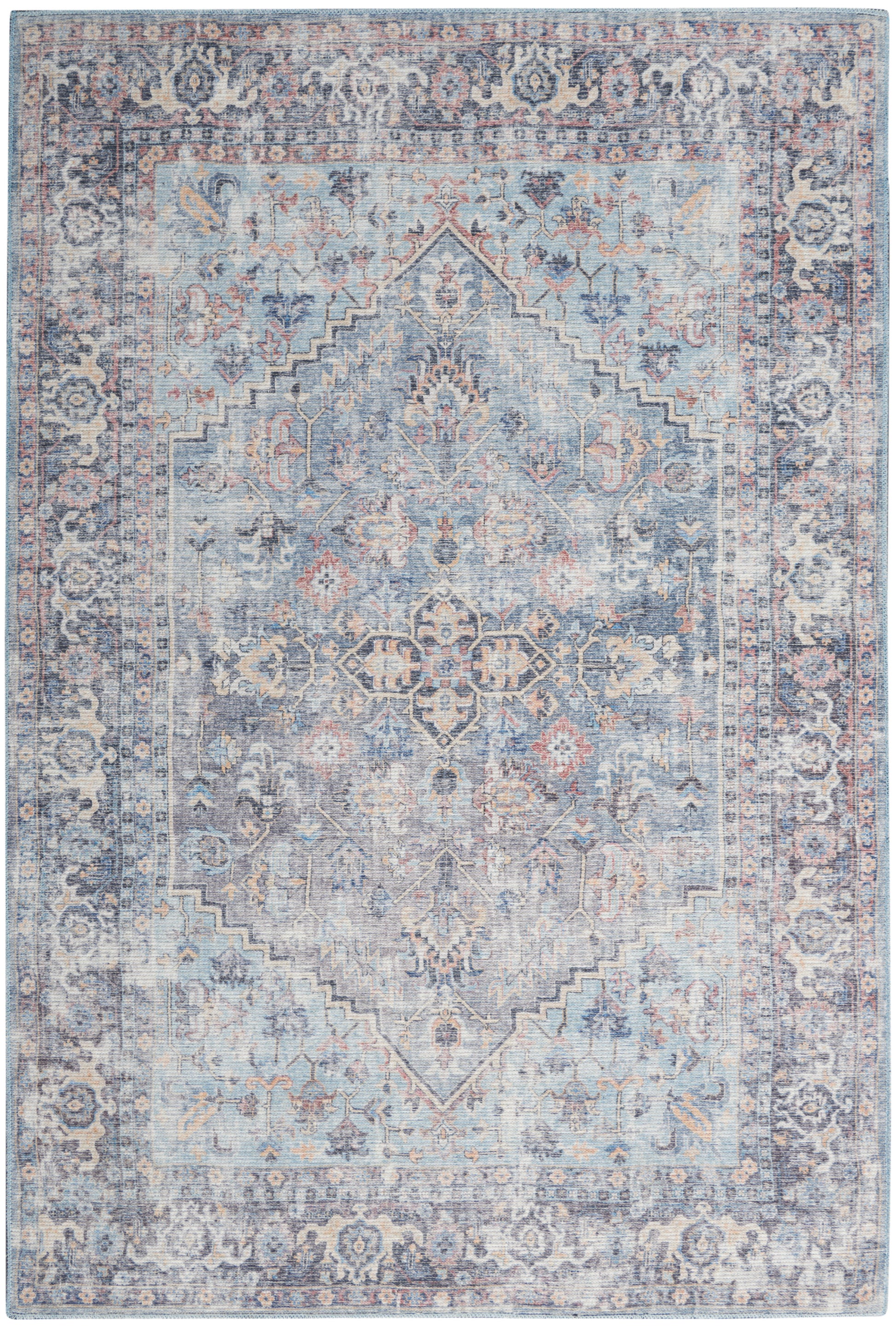 Nourison Home New Concept Washables  Light Grey Blue  Traditional