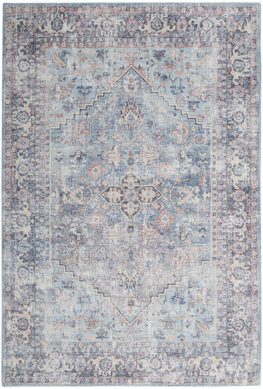Nourison Home New Concept Washables  Light Grey Blue  Traditional