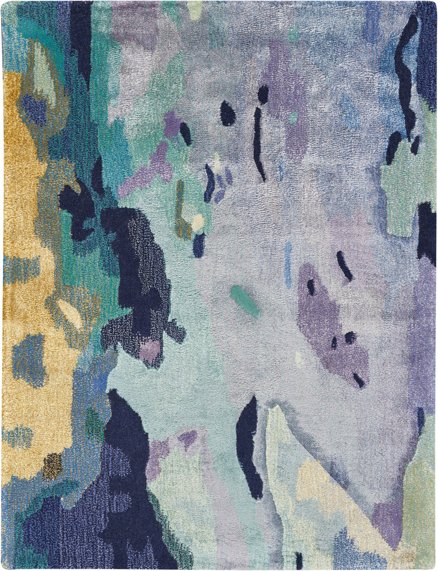 Nourison Home Prismatic PRS09 Silver Blue Contemporary Hand Tufted Rug