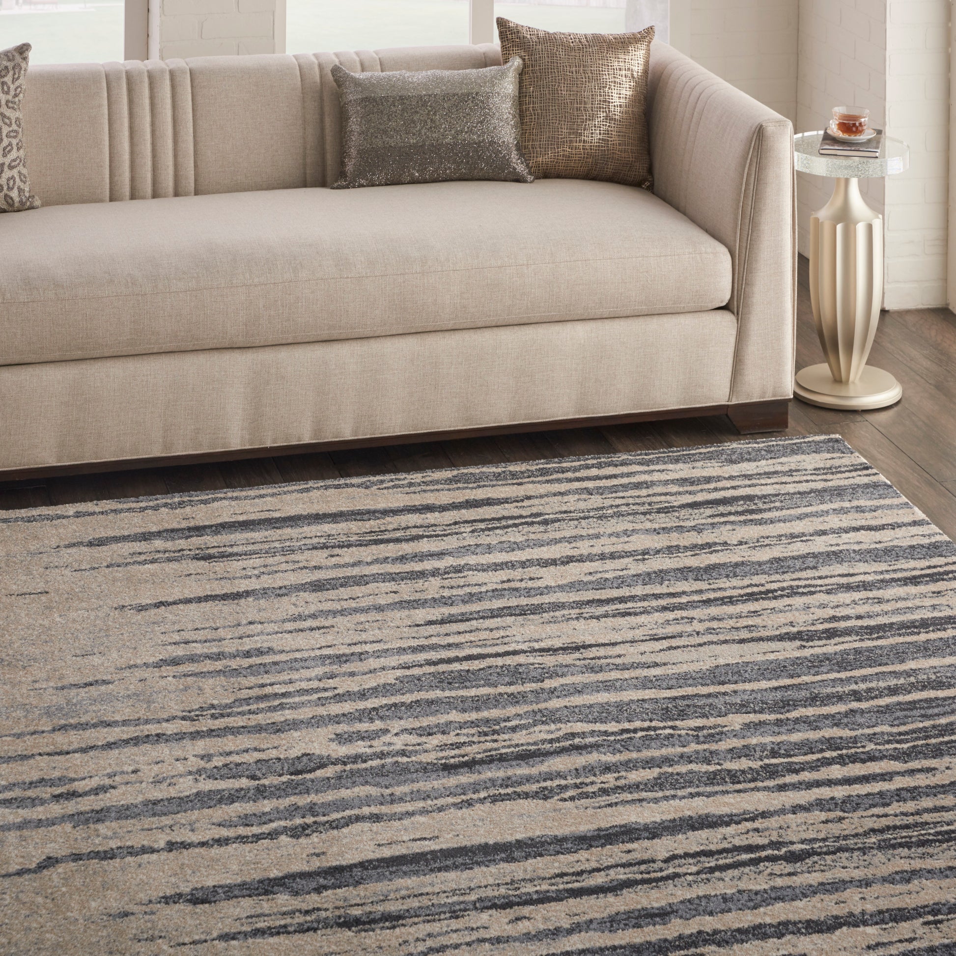 Nourison Home Moroccan Celebration  Blue Beige  Contemporary