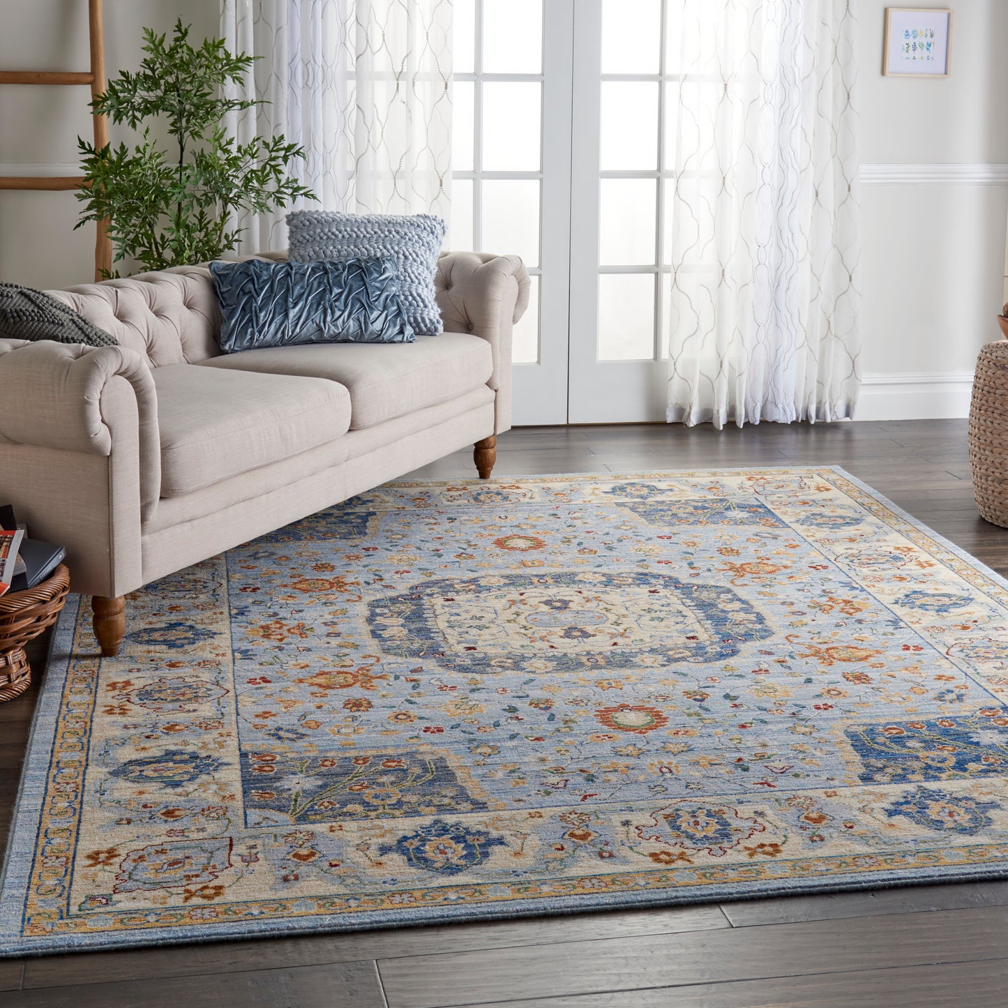 Nourison Home Majestic  Light Blue  Traditional