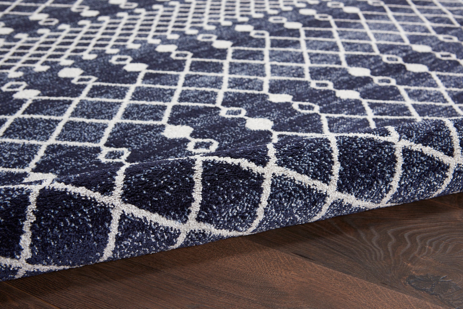 Nourison Home Palermo  Navy Grey  Contemporary