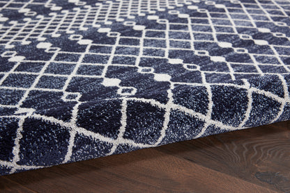 Nourison Home Palermo  Navy Grey  Contemporary