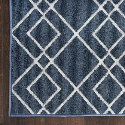 Nourison Home Modern Lines  Denim  Contemporary