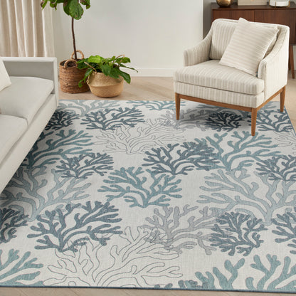Nourison Home Garden Oasis  Blue  Contemporary