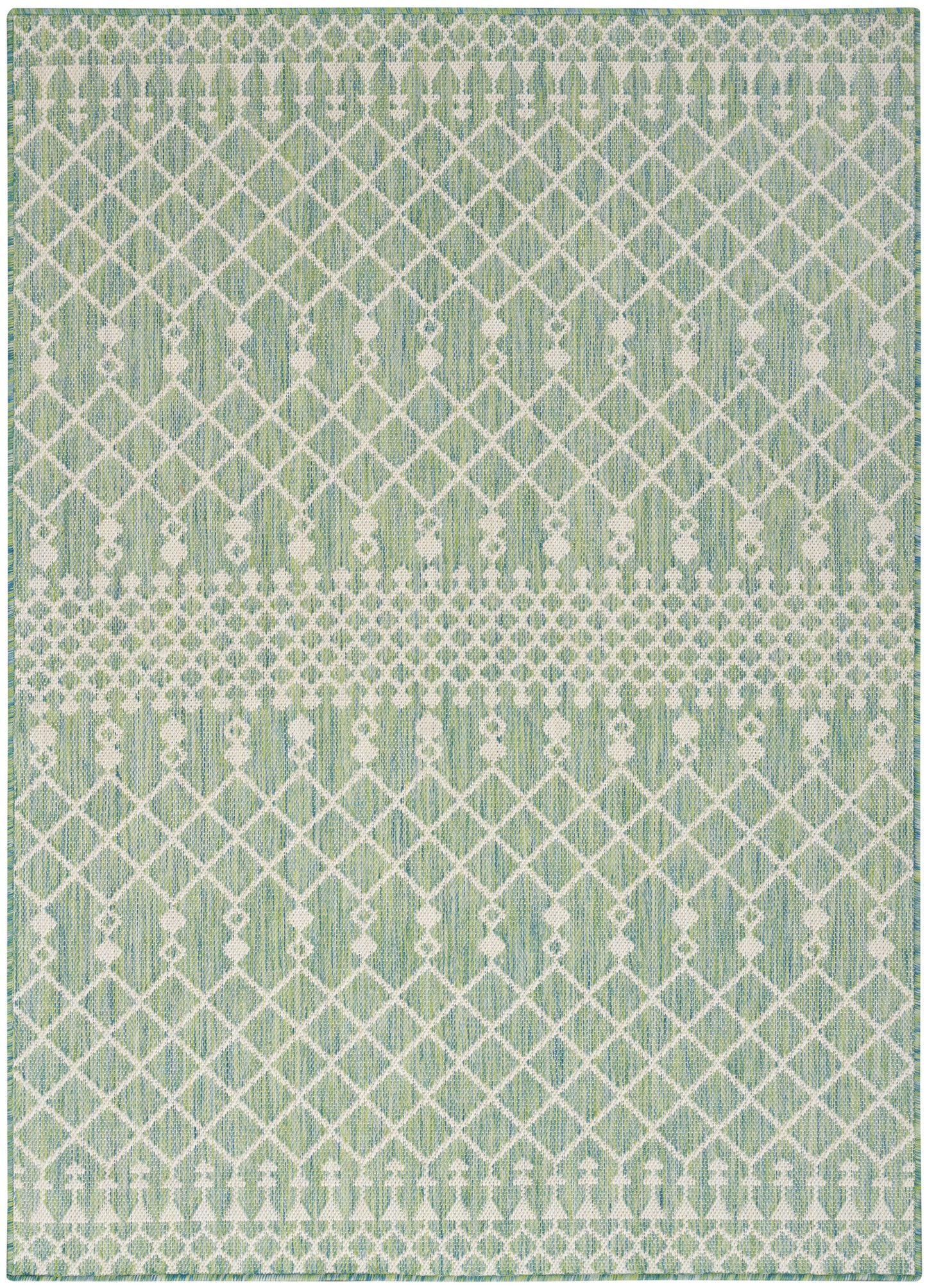 Nourison Home Positano POS02 Blue Green Contemporary Power-loomed Rug