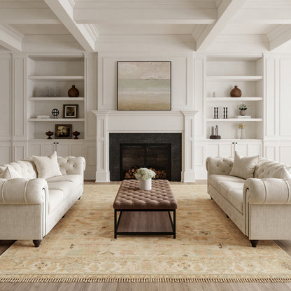 Nourison Home Heritage Vine  Beige  Traditional