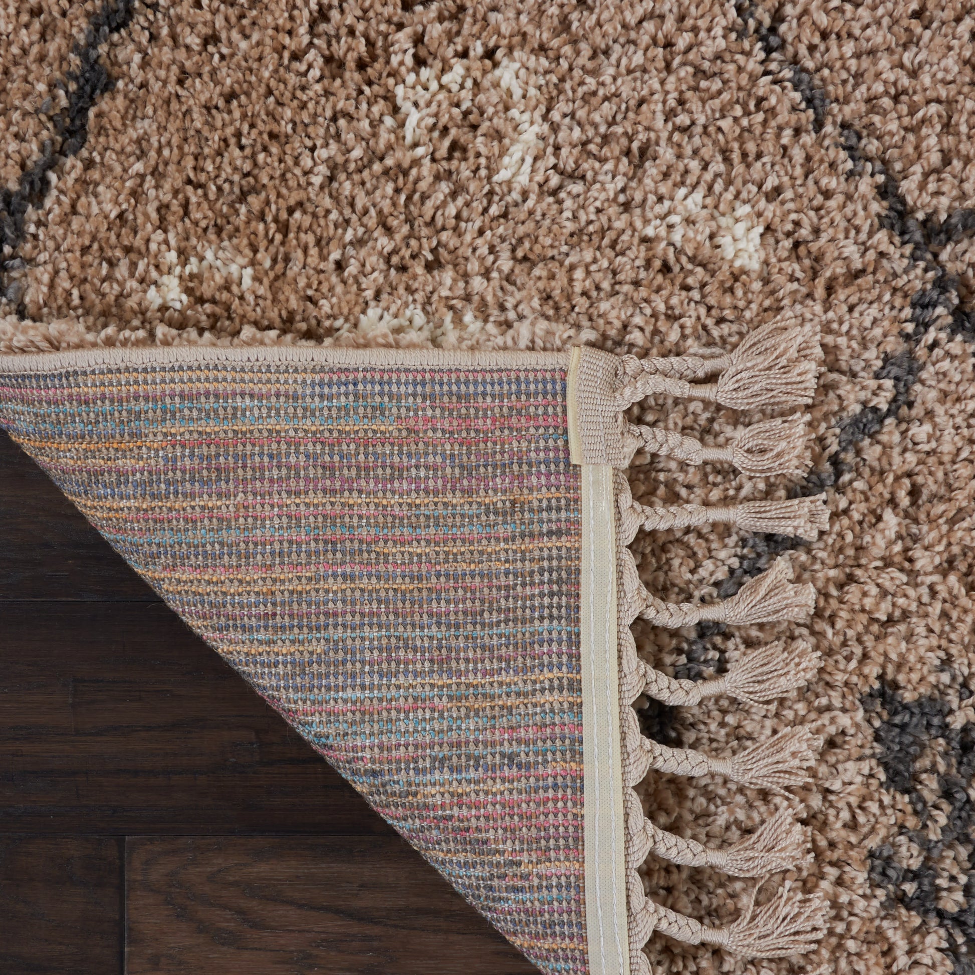 Nourison Home Denmark Shag  Tan  Contemporary