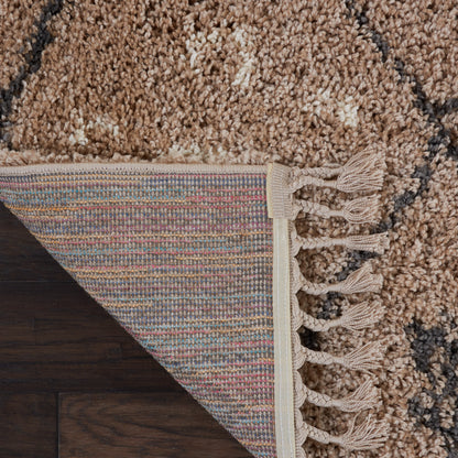 Nourison Home Denmark Shag  Tan  Contemporary
