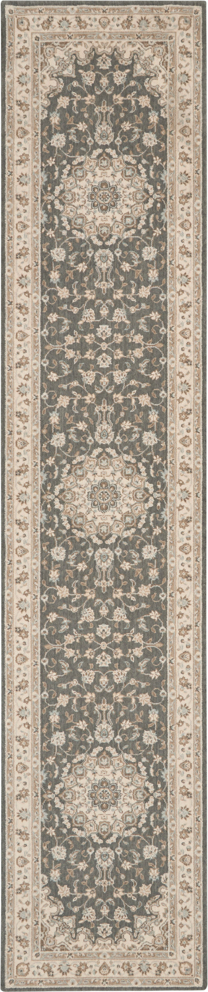 Nourison Home Living Treasures LI15 Grey Ivory Traditional Loom-woven Rug