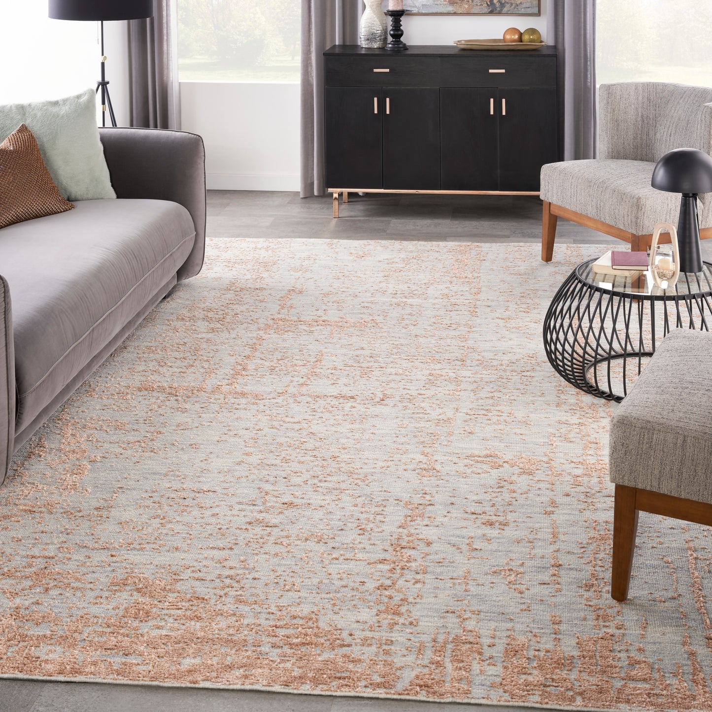 Nourison Home Luna  Blue Mocha  Contemporary