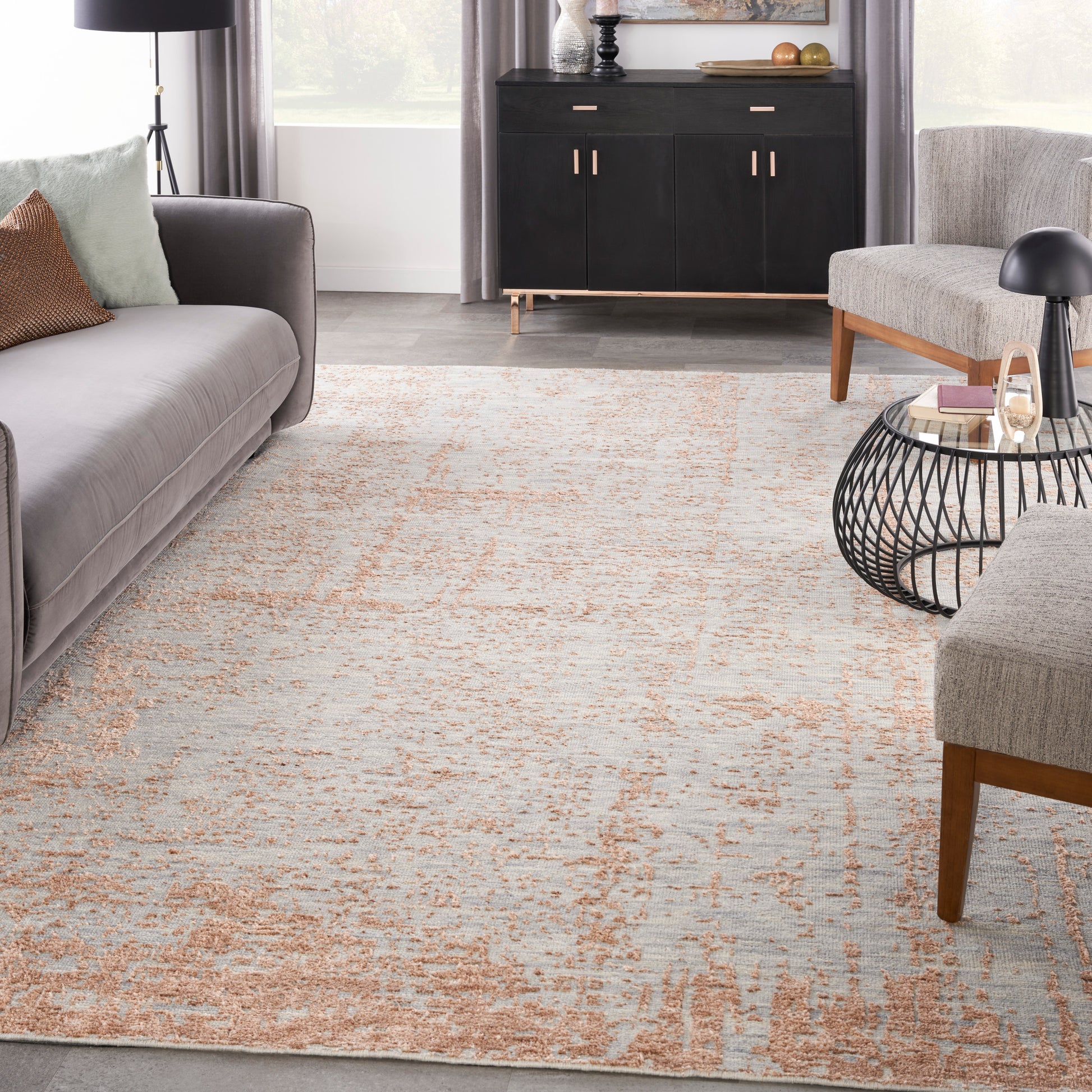 Nourison Home Luna  Blue Mocha  Contemporary