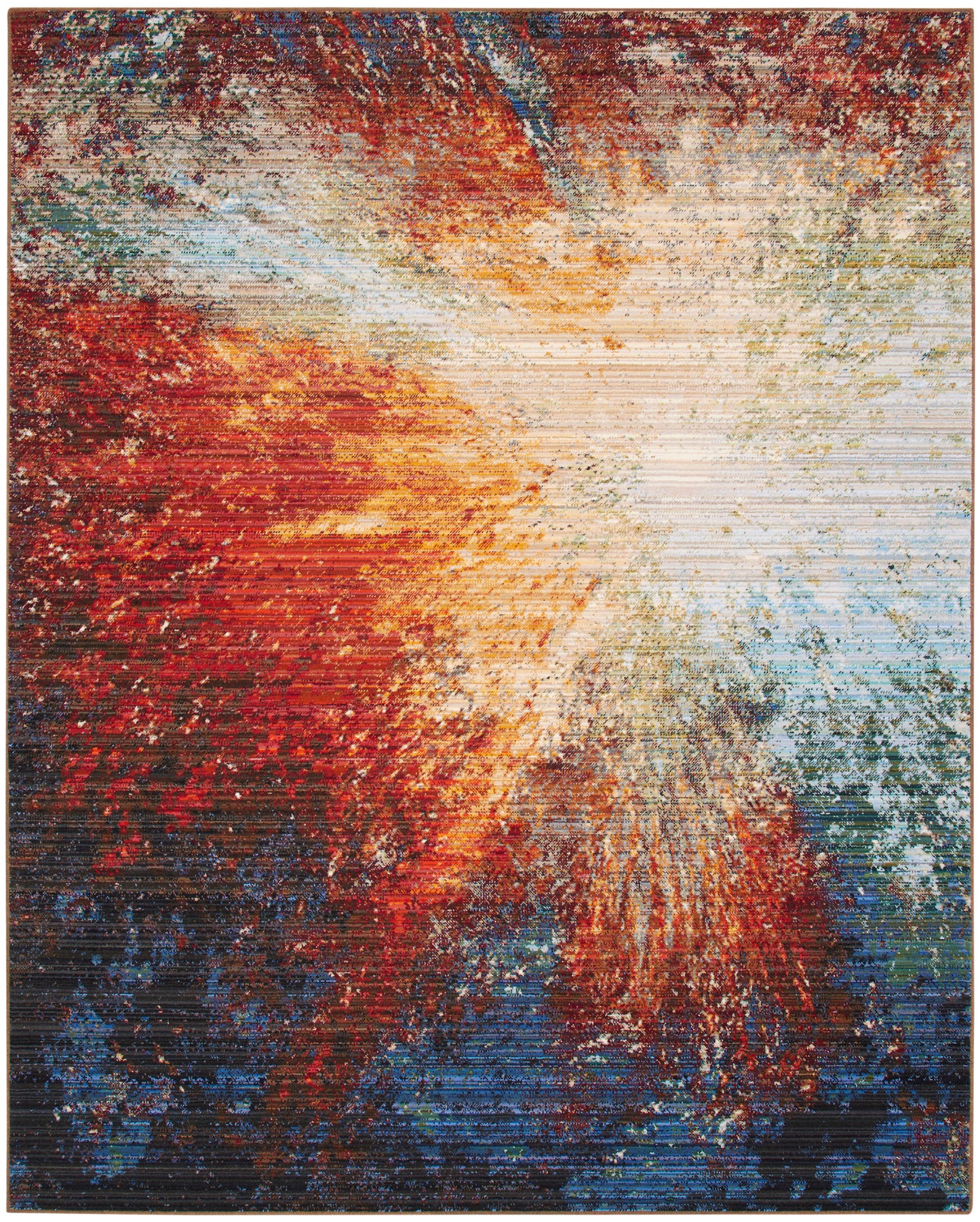 Nourison Home Chroma CRM02 Red Flare Contemporary Loom-woven Rug