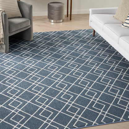 Nourison Home Modern Lines  Denim  Contemporary