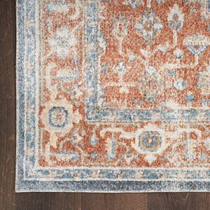 Nourison Home Astra Machine Washable  Denim Multicolor  Traditional