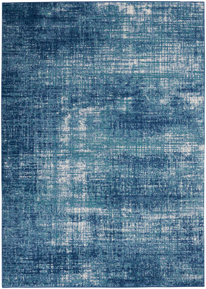 Calvin Klein River Flow RFV02 Teal Ivory Blue Contemporary Power-loomed Rug