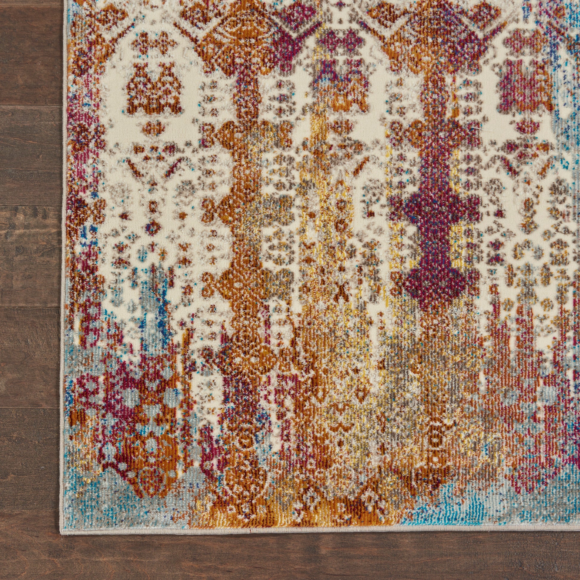 Nourison Home Radiant  Ivory Multicolor  Transitional