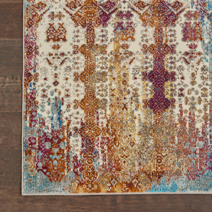 Nourison Home Radiant  Ivory Multicolor  Transitional